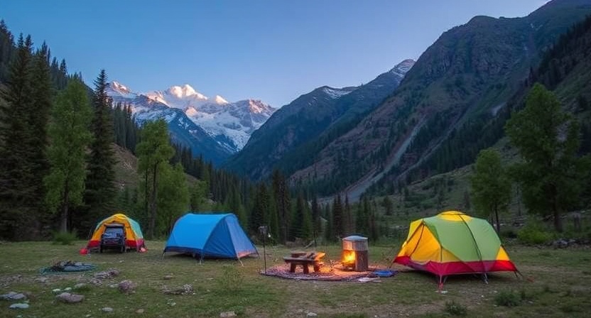 Aru Valley’s tranquil camping spots in kashmir