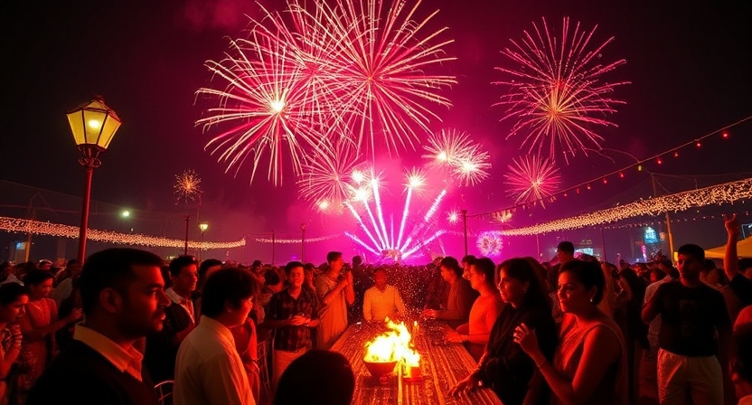 Family-friendly New Year celebrations in India.