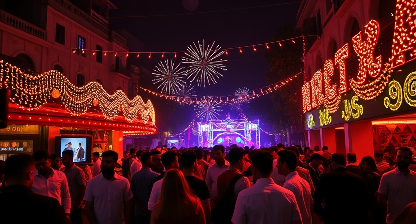 New Year events in Delhi with vibrant nightlife.