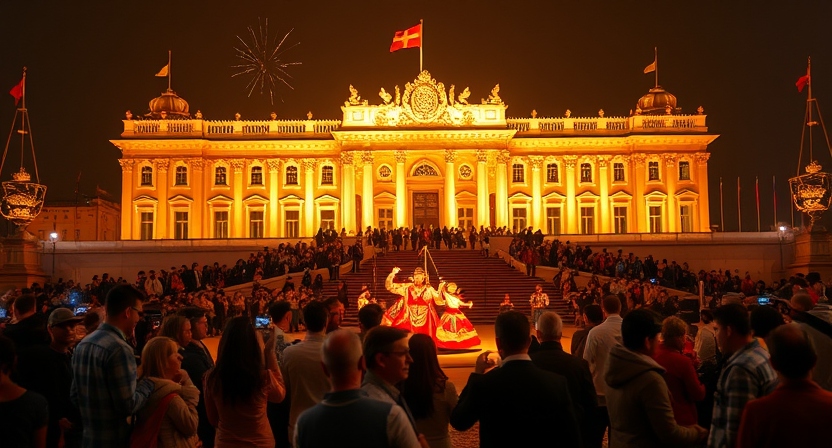 Royal New Year celebrations in Jaipur at a palace venue.